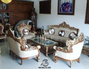 Set Kursi Sofa Ukir Jati Elegant