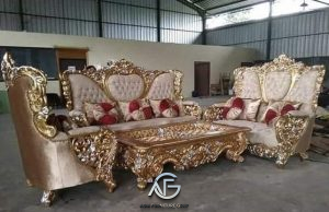 Set Kursi Tamu Sofa Jati Mewah Modern
