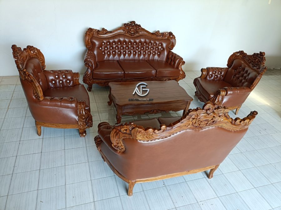 Set Kursi Sofa Tamu Ukir Jati