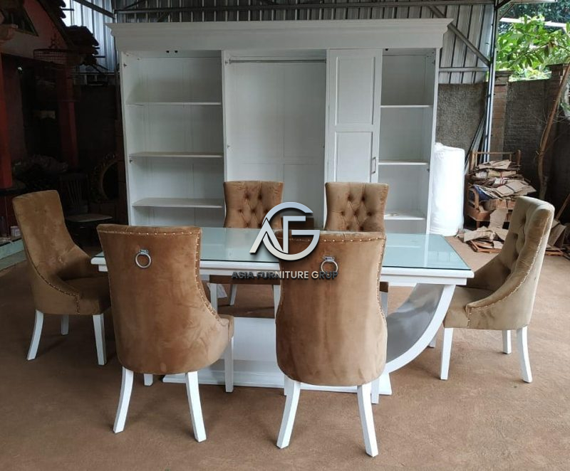 Set Meja Makan Minimalis Sofa Modern