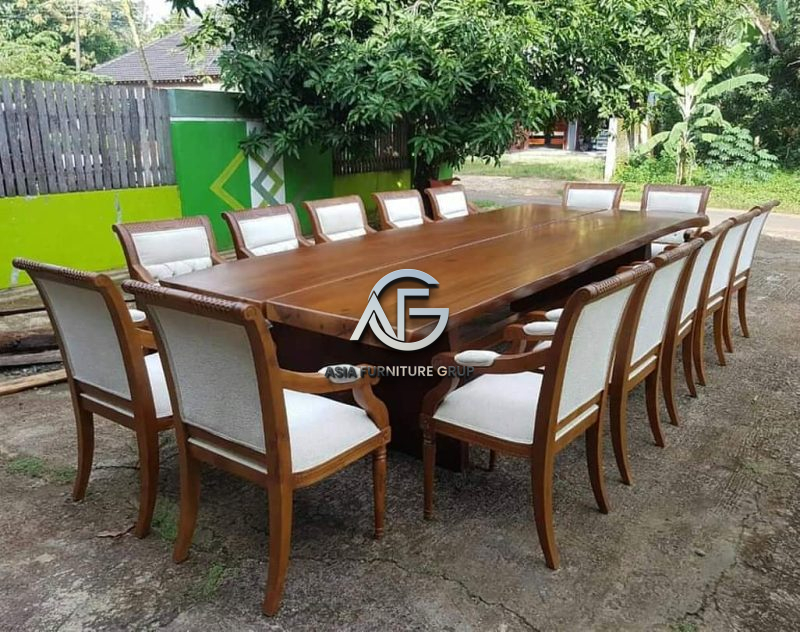 Set Meja Makan Jati Minimalis Modern