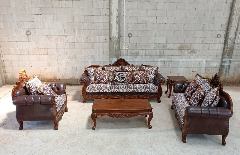 Set Kursi Tamu Ukir Kayu Jati